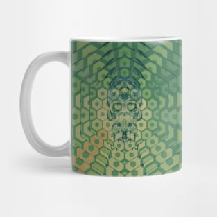 Electroluminated Skull Radiate - Sea Green Mug